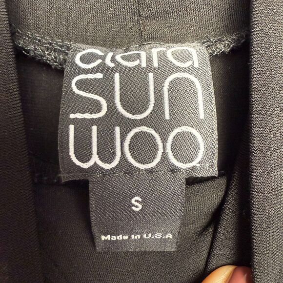 Set of 2: Clara Sun Woo Mini Dresses Womens Small Olive Green Black Mockneck - Picture 4 of 12